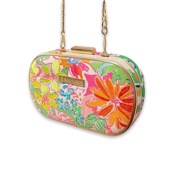Rare Lily Pulitzer for Target 🎯 🌺 Resort Hard Shell 🐚 Crossbody Clutch Purse - Picture 10 of 17